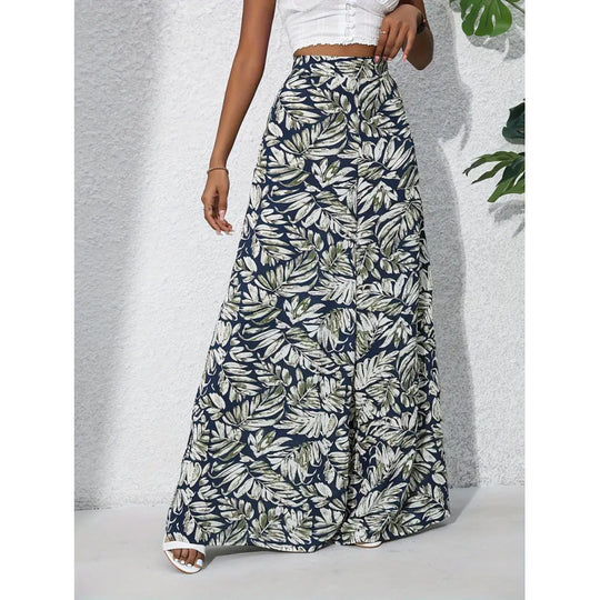 Damen Weit geschnittene Sommerhose mit floralem Muster R&B