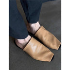 Damen Offene Mules aus weichem Leder R&B