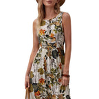 Damen Maxikleid mit floralem Design und eleganter Silhouette R&B