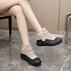 Damen Warme High-Top Sneakers mit flauschigem Innenfutter und rutschfester Sohle R&B