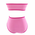 Damen Bandeau-Bikini mit hohem Bund und eleganten Akzenten R&B