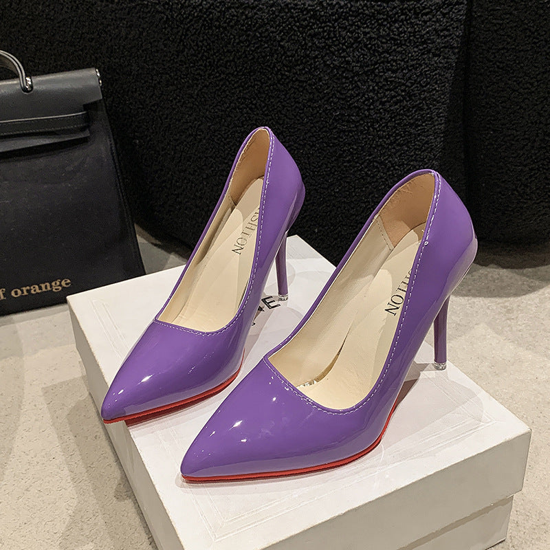 Damen Elegante High Heels mit spitz zulaufender Vorderkappe und transparentem Absatz R&B
