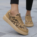 Damen Trendige Sneaker mit Tierdruck und bequemer Sohle