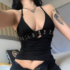 Damen Haltertop mit verstellbarem Gurt und Dekorakzenten R&B