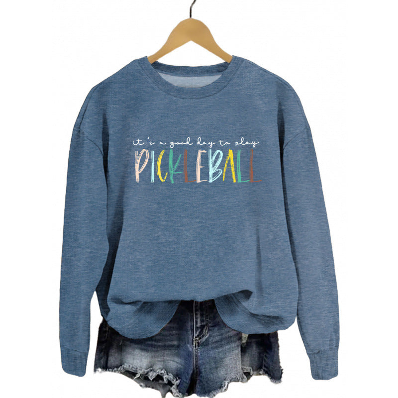 Damen lässiger Sweatshirt mit buntem Picklall-Druck