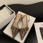 Damen Slingback-Pumps mit modischer Schnalle R&B