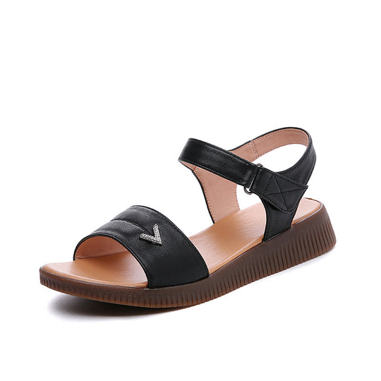 Damen Bequeme Riemchen-Sandaletten mit verstellbarem Fesselriemen und ergonomischer Sohle R&B