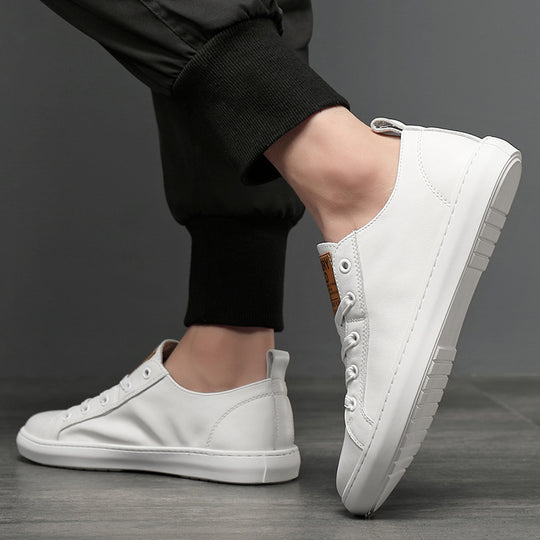 Damen elegante und bequeme Leder Sneakers mit atmungsaktivem Innenfutter R&B