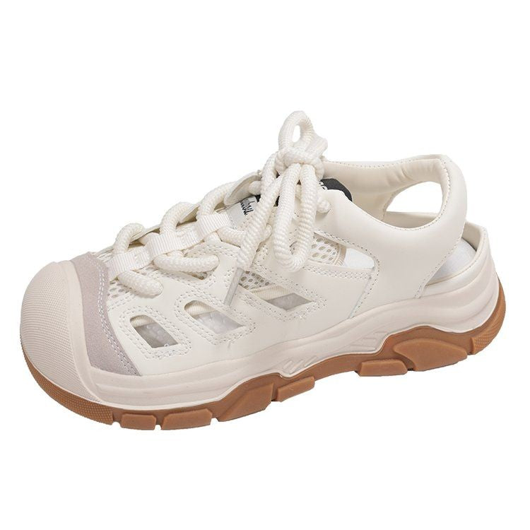 Damen Sportliche Sneaker mit atmungsaktiver Oberflächenstruktur und rutschfester Sohle R&B
