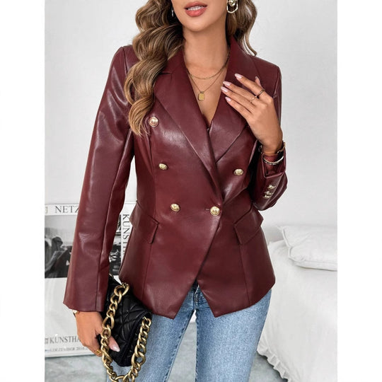 Damen Eleganter Oversized Blazer mit doppelter Knopfleiste R&B