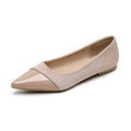 Damen elegante Ballerinas mit spitzem Zehendesign und schimmerndem Lackeinsatz
