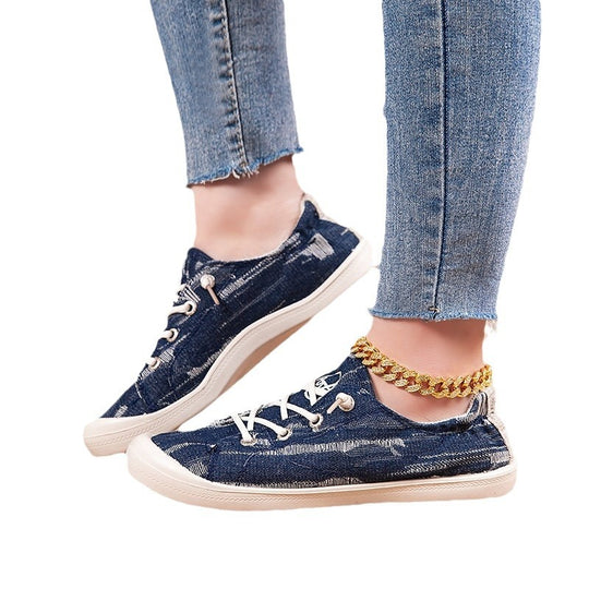 Damen lässige Sneaker mit atmungsaktiver Obermaterialstruktur und flexiblem Fußbett R&B