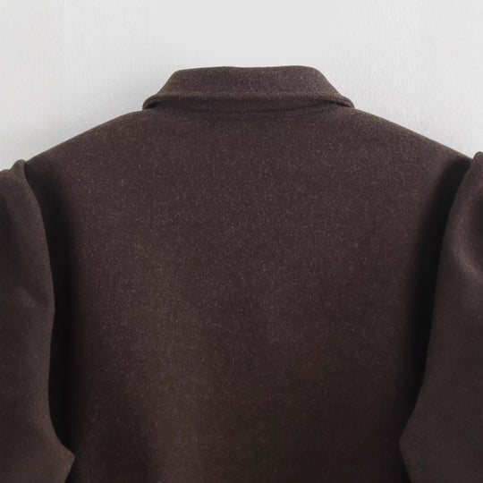 Damen lässige Fleecejacke mit hohem Kragen und innenliegendem Taschen R&B