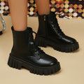 Damen Chunky Boots mit robustem Profil und praktischem Reißverschluss R&B