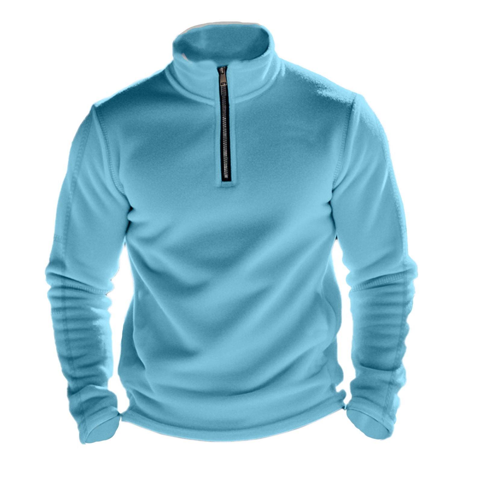 Herren Fleece-Pullover mit halbem Reißverschluss und atmungsaktiven Eigenschaften R&B