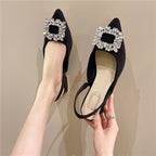 Damen Slingback-Pumps mit funkelndem Strass-Akzent R&B