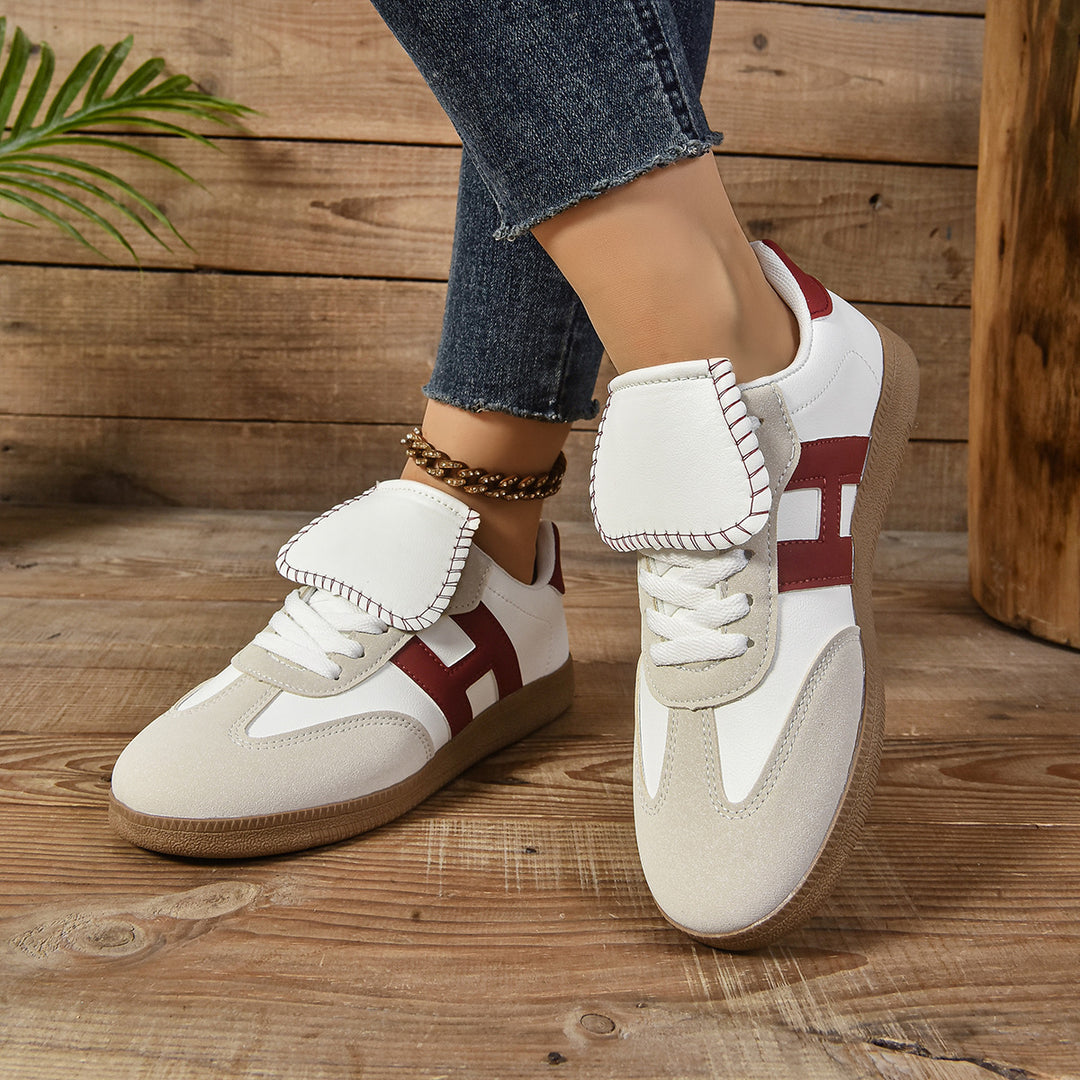 Damen Modische Sneakers mit eleganter Klappenakzent und rutschfester Sohle R&B