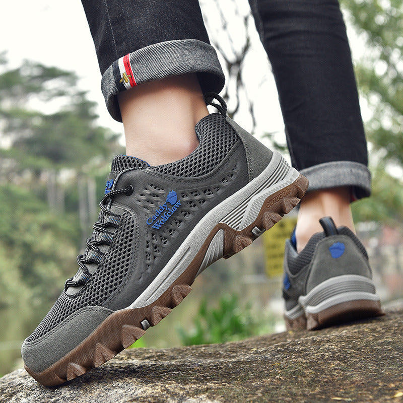 Damen Outdoor-Sneaker mit atmungsaktiver Mesh-Oberfläche und rutschfester Sohle