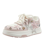 Damen Sneakers mit verspieltem Sternendesign und bequemer Dämpfung