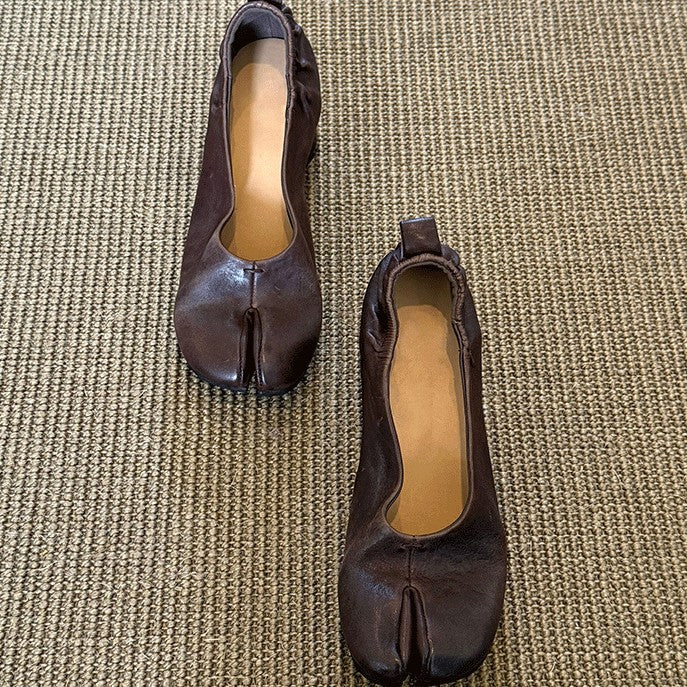 Damen Modische Ballerinas mit elegantem Schnitt und hohem Absatz R&B
