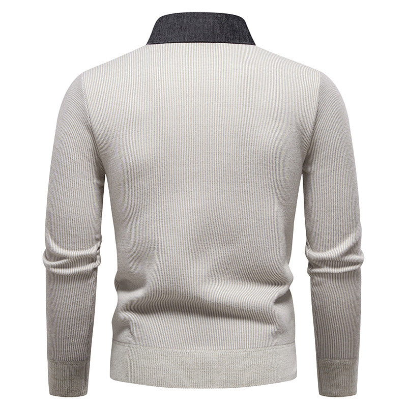 Herren modischer Pullover mit modernem Kragen und hochwertigem Material