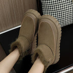 Damen Winter boots mit warmem Kunstfell und rutschfester Sohle R&B