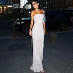 Damen Langarm Cocktailkleid R&B