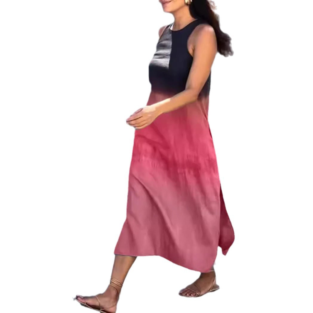 Damen Maxikleid mit elegantem Farbverlauf und großzügigem Schnitt Heidi-Mode