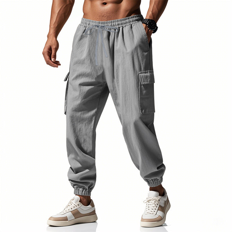 Herren Cargo-Trainingshose mit elastischem Bund und praktischen Seitentaschen R&B