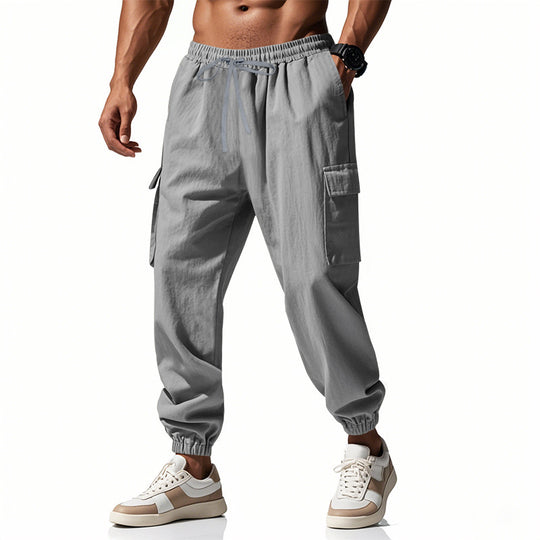 Herren Cargo-Trainingshose mit elastischem Bund und praktischen Seitentaschen R&B