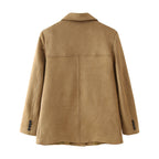 Damen Elegante Suede-Blazerjacke R&B