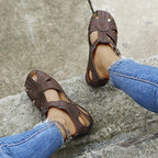 Damen Komfortable Sandaletten mit luftigen Cut-Outs und verstellbarem Riemen R&B