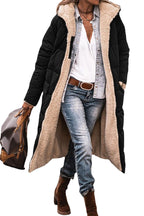 Damen Lange Winterjacke mit weich gefüttertem Kragen