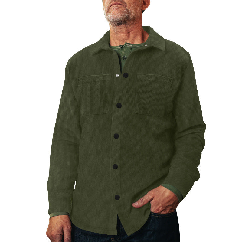 Herren leichte Baumwolljacke mit doppelten Brusttaschen R&B