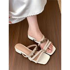 Damen elegante Plateau-Sandalen mit modischem Riemendesign R&B