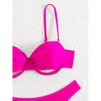 Damen Triangel-Bikini mit Balkonoberteil und hohem Beinausschnitt R&B