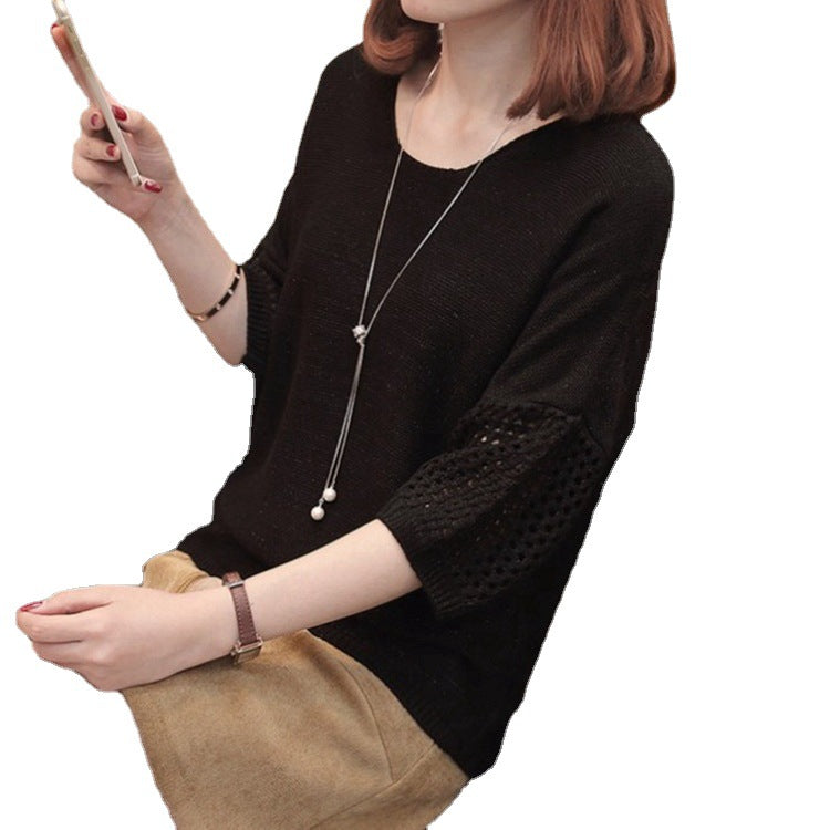 Damen Strickpullover mit dekorativen Lochmustern und lässiger Passform R&B