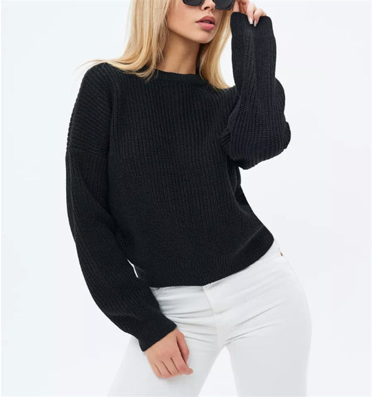 Damen lässiger Strickpullover R&B
