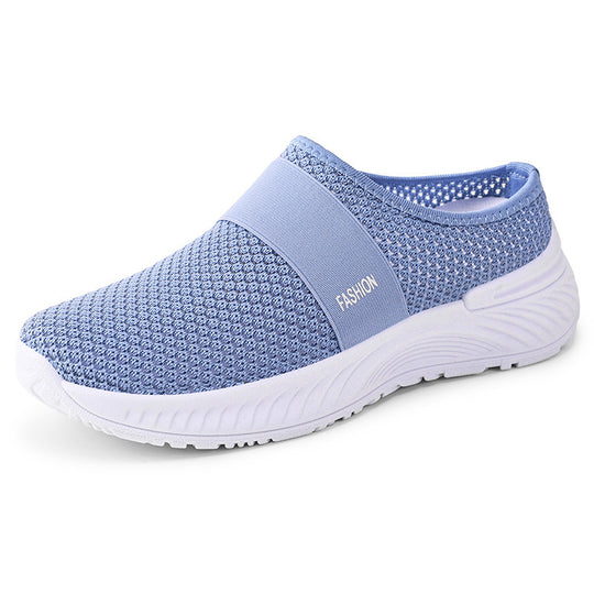 Damen Bequeme Slip-On Freizeitschuhe mit elastischem Riemen R&B