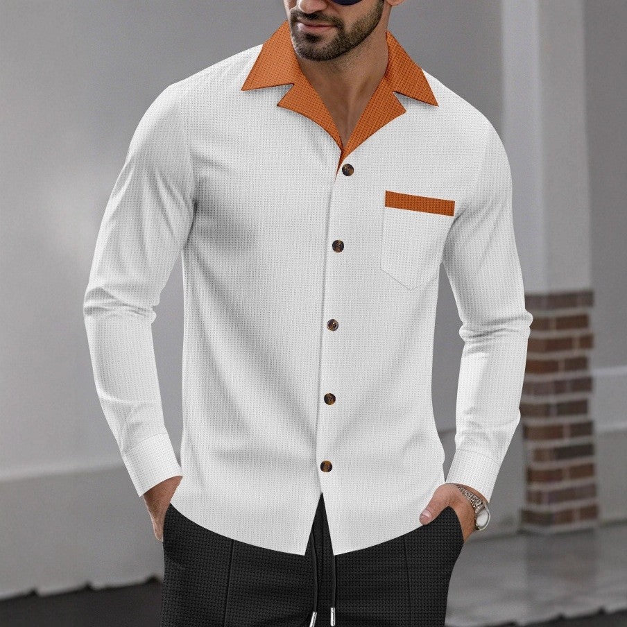Herren Schicke Langarmhemd R&B