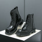 Damen robuste und stylishe Stiefel mit Reißverschluss R&B