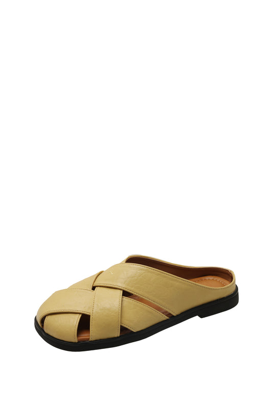Damen Offene Mules mit geflochtenem Obermaterial und anatomischem Fußbett R&B