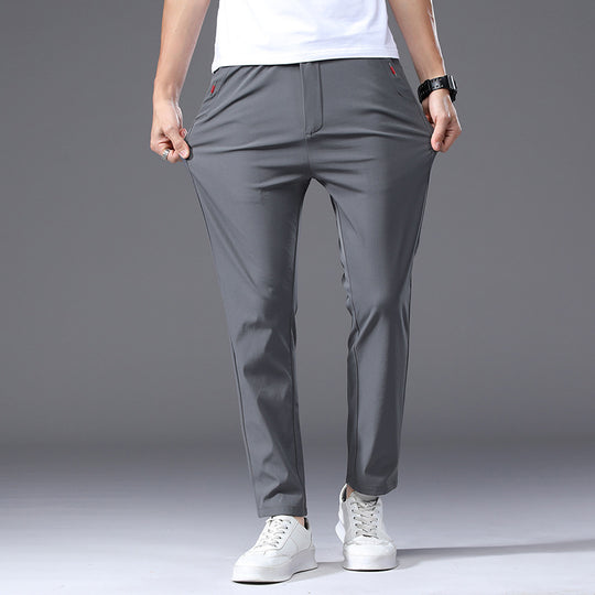 Herren modische und bequeme Chino-Hose mit elastischem Bund R&B
