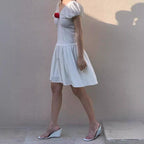 Damen Sommerliches Kleid mit verspielten Rüschendetails EB