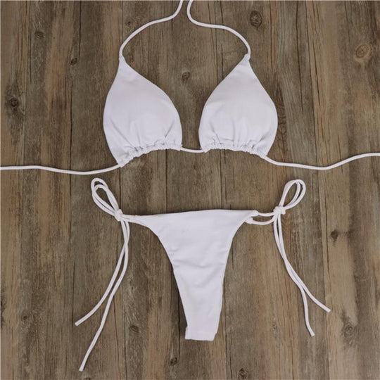 Damen Bikini-Set mit verstellbaren Trägern und minimalistischem Design R&B
