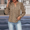 Damen Chiffonbluse mit trendigem Punktmuster und lässigem Schnitt R&B