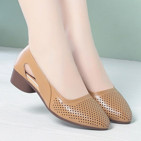 Damen Komfortable Ballerinas mit perforiertem Design und bequemer Sohle R&B