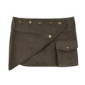 Damen modischer Kurzrock mit funktionalen Taschen und Knopfdetails R&B