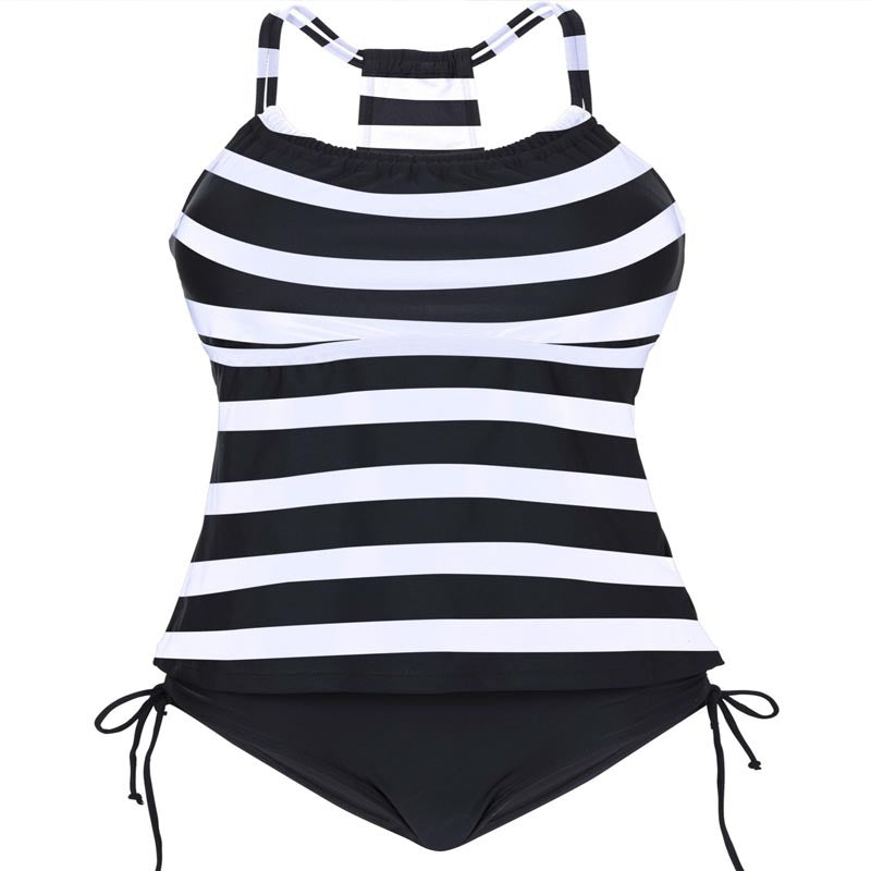 Damen Tankini-Set mit verstellbaren Trägern und raffinierten Details R&B