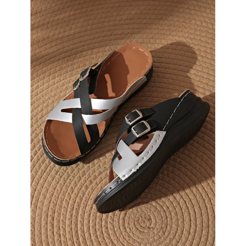 Damen Modische Absatzsandalen mit verstellbaren Riemen und ergonomischer Sohle R&B